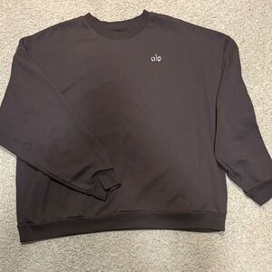 ALO Yoga Men's Dark Brown Crewneck Sweater